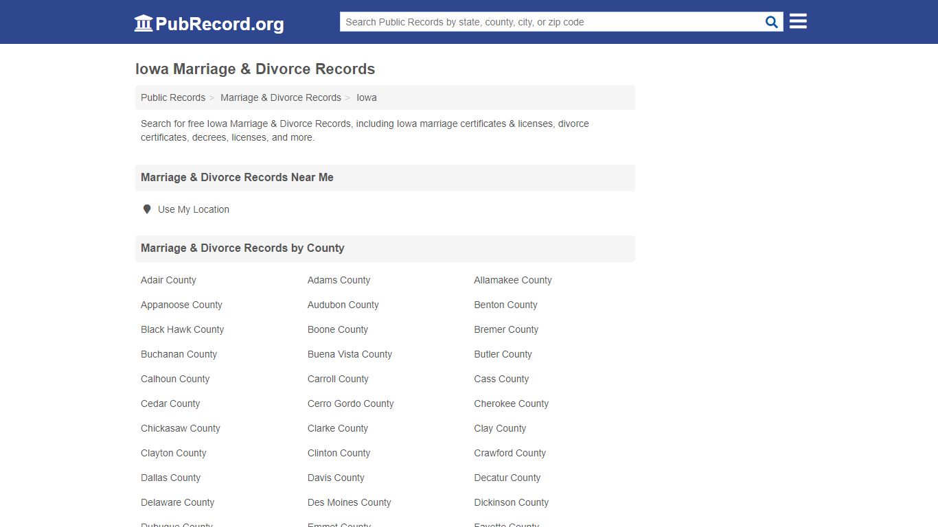 Free Iowa Marriage & Divorce Records - pubrecord.org